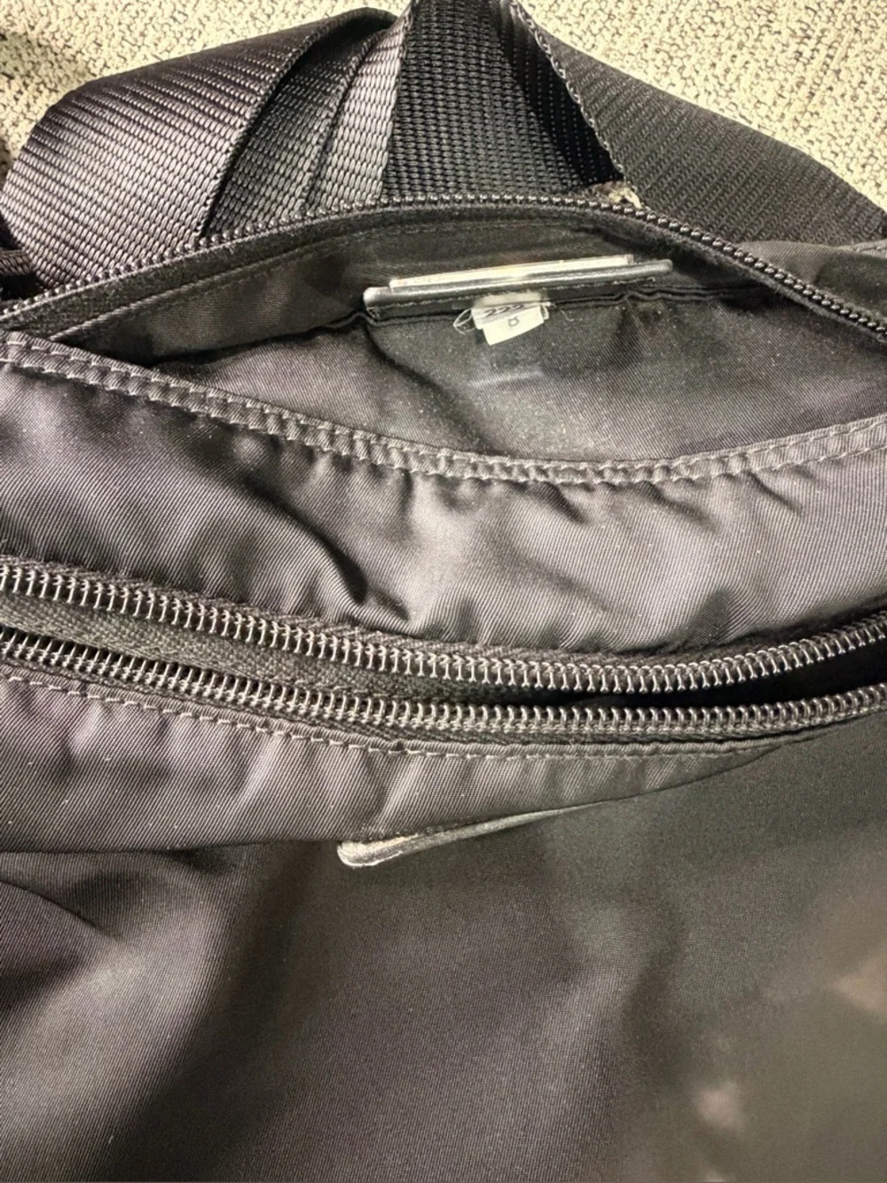 Prada Vintage Black Nylon Crossbody Bag